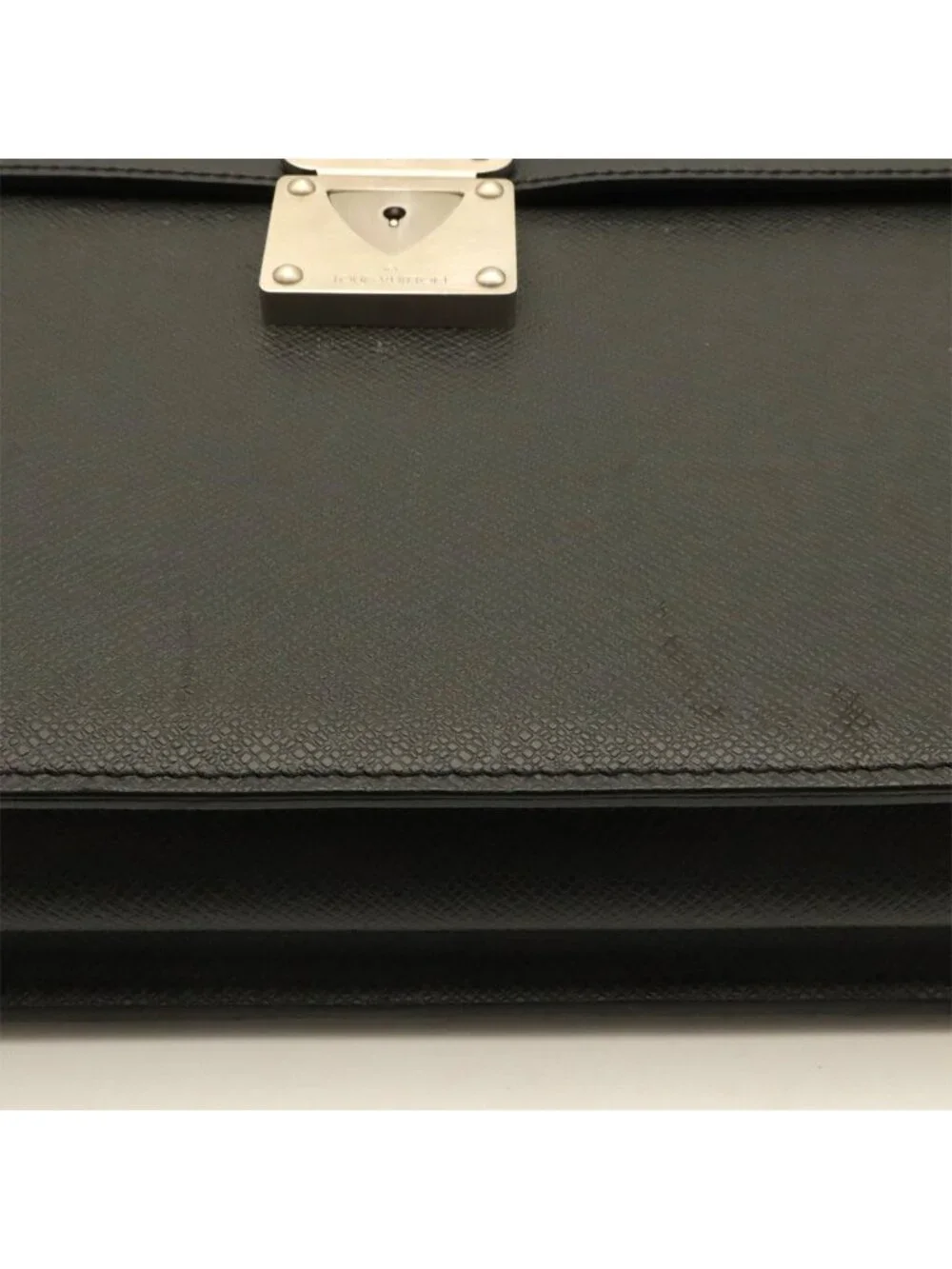 Louis Vuitton Taiga Document Purse Briefcase Business Leather Ardoise Black